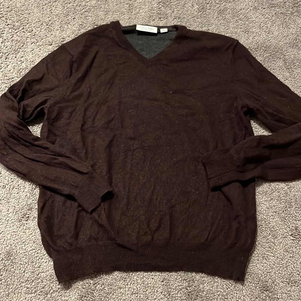 Calvin Klein wine wool sweater